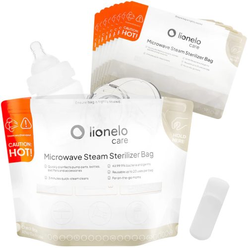 Lionelo Thermbag mikrós sterilizáló zacskók mellszívó alkatrészekhez, cumisüvegekhez, cumikhoz 16 db, nagy méret