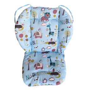   Baomom puha, pamut, légáteresztő üléspárna babakocsiba etetőszékbe Kék