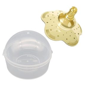   Virág formájú mellbimbó védő cumi tartó dobozban - barna