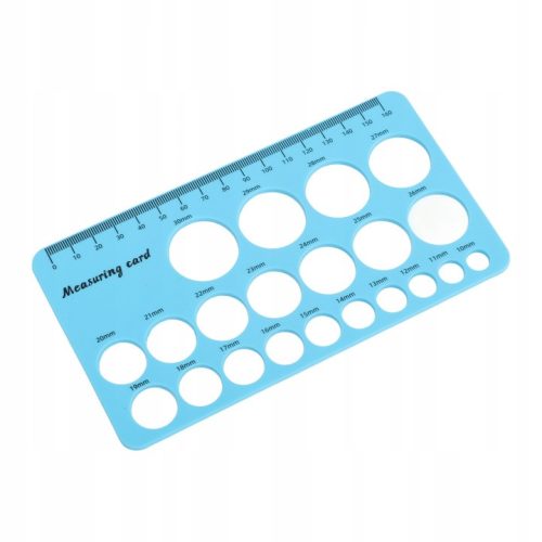 Mellbimbó mérő szilikon vonalzó, mellszívó tölcsér méret választó sablon