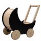 Fa babakocsi, járókeret gyerekeknek 2in1 Montessori Baby Mix fekete