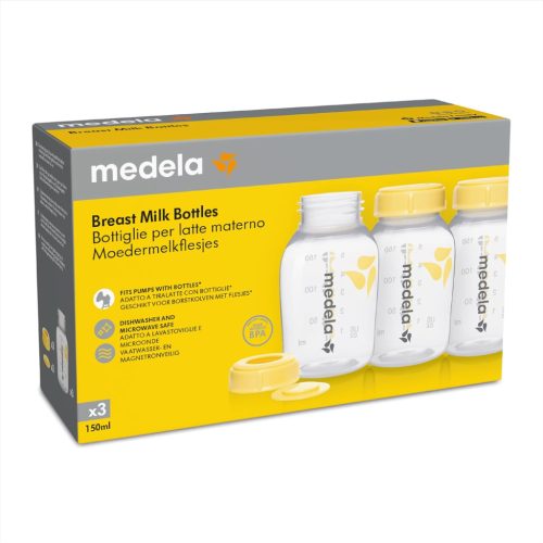 Medela mellszívóhoz anyatejtároló palack, tároló üveg 150 ml (3 db ) 