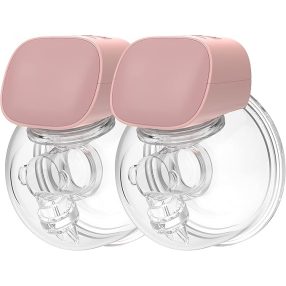   S9 hordozható kéz nélküli hands free mellszívó szett (dupla), AJÁNDÉK melltartó pánt és pótszelep, 800mAh erős motor, 180ml, csendes, stimuláló / fejés mód, 5 fokozat, BPA mentes