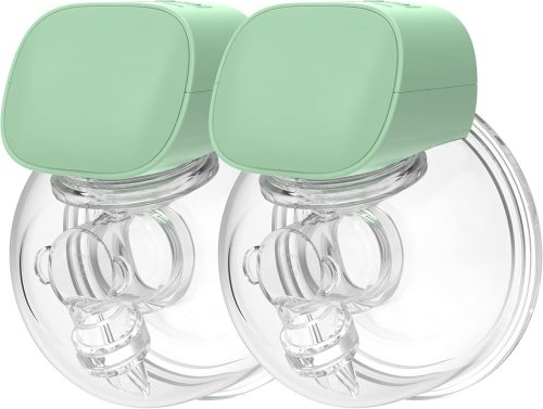 S9 hordozható kéz nélküli hands free mellszívó szett (dupla), AJÁNDÉK melltartó pánt és pótszelep, 800mAh erős motor, 180ml, csendes, stimuláló / fejés mód, 5 fokozat, BPA mentes