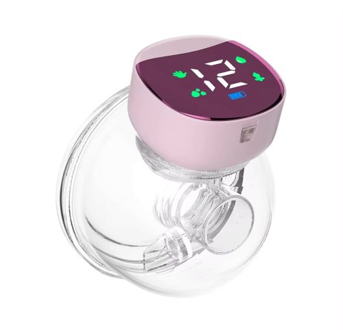 Baomom LCD kijelzős digitális vezeték nélküli elektromos mellszívó (pink) 24mm